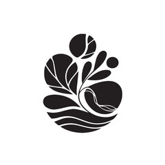 Boho Business Logo Silhouette Vector – Black Icon and Logo Design
