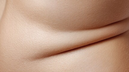 Close-up View of Skin With Dimpling, Stretch Marks, and Cellulite Displayed in Clinical Macro Photography Style