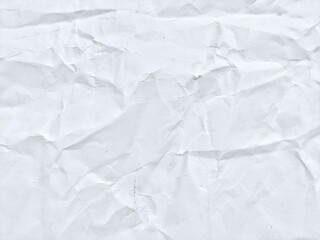 Crumpled kraft old white paper texture background with copy space for design. Wrinkled white kraft...