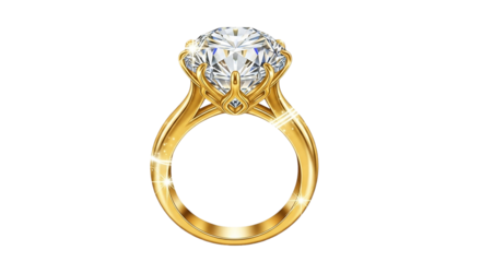 Exquisite Diamond Ring on a Golden Band Timeless Jewelry Fine Art Luxury Engagement Anniversary Gift Sparkle and Shine