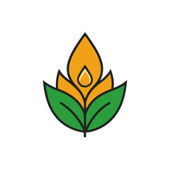 vector illustration of green leaf