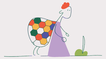 A stylized character portrait featuring a profile view with a simple iconic representation of a face suitable for branding logos or graphic design elements