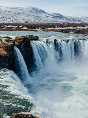 Godafoss waterfall on the Skj&aacute;lfandaflj&oacute;t river, Iceland