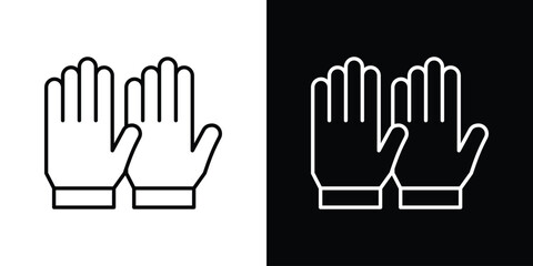 Fototapeta premium Gloves icons for UI elements. High-quality vector illustration.