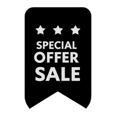 Special offer sale banner with stars for promotion marketing.