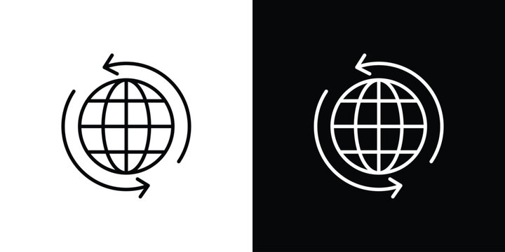 Import-export icons for UI elements. High-quality vector illustration.