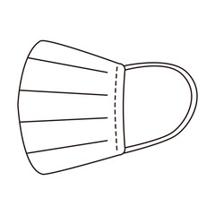 プリーツマスクのイラスト