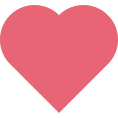 A Simple Coral Pink Heart Shape Symbol Isolated on a Clean White Background with No Distractions or Overlays