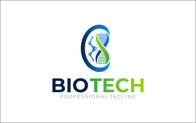 Illustration graphic vector of biotech, bio technology logo design template