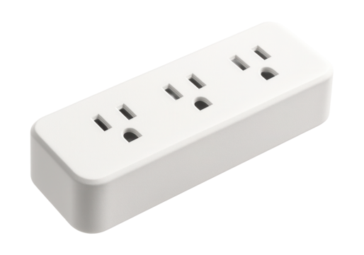 Three-outlet smart plug strip for workshops, allowing smartphone control of multiple tools.