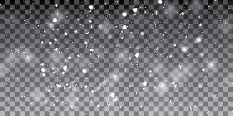 Obraz premium Falling snow background. Vector design.