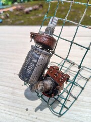 Pile of Electronic Waste from Discarded Devices