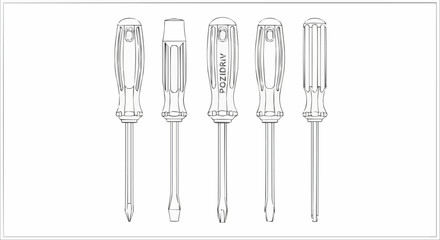 Five Transparent Screwdrivers - A Study in Form and Function.
