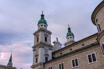 View of Salzburg Cathedral in Austria.