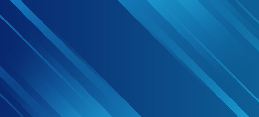 Obraz premium Blue geometric abstract background with layered diagonal stripes.