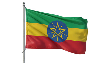 Ethiopia flag waving