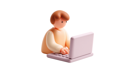 Person typing on laptop emoji