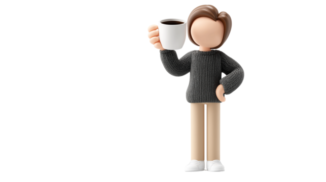 Person holding coffee cup emoj - Powered by Adobe