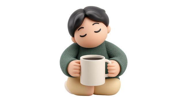 Person holding coffee cup emoj