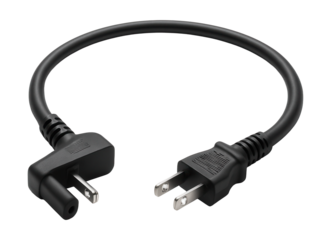 Right-angle power cable for a tidy fit behind family room entertainment centers.