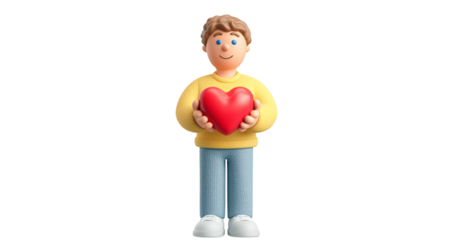 Person emoji holding a red heart