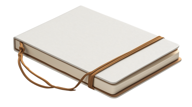 Simple notebook with elastic band