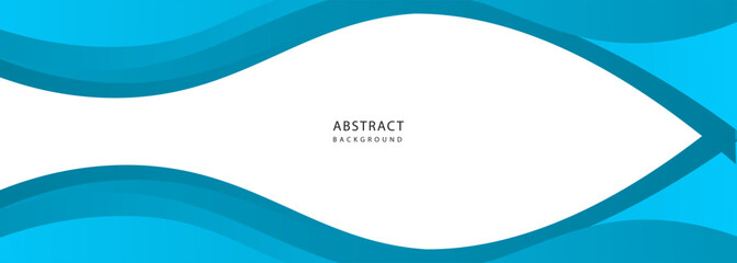 Calm Blue Wave Abstract Background With Smooth Curves And Gradient For Design Use.vector illustration eps10