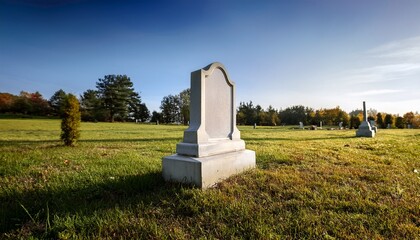 Empty Grave Marker For Memorial Purposes