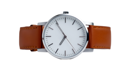 Modern wristwatch with clean dial