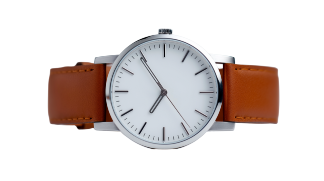 Modern wristwatch with clean dial