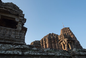 Fototapeta premium Gondeshwar Temple, A Majestic Ancient Shiva Shrine, Hemadpanthi style architecture, a prominent historical and architectural marvel, 11th-12th century Hindu temple, Sinnar, Nashik, Maharashtra, India.
