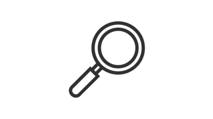 Search/magnifying glass icon, thin outline, modern interface look