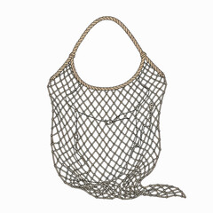 Chic Woven Net Tote Bag with Adjustable Shoulder Strap and Decorative Tassel Accent for Stylish Everyday Use