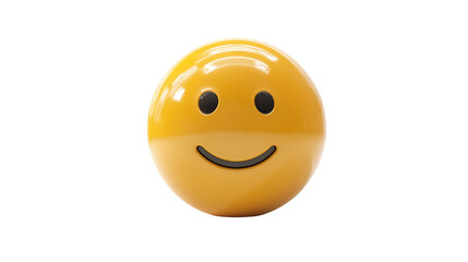 Fototapeta premium Smiling person emoji with round head