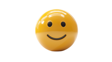 Smiling person emoji with round head