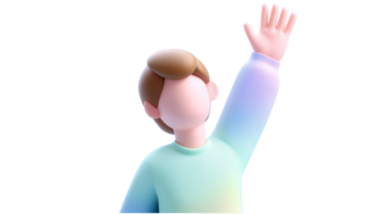 Person with raised hand emoji