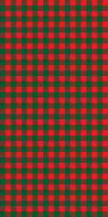 Seamless vector pattern buffalo plaid red green checkered tartan background Christmas festive texture fabric flannel cozy seasonal traditional textile winter decoration holiday style