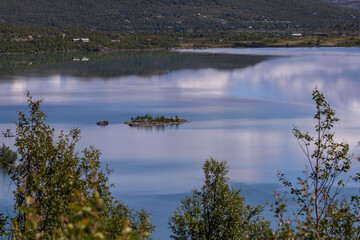 norwegian landscape in handarger park in summer