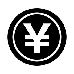 Obraz premium Japanese Yen Currency Symbol – Flat Vector Icon
