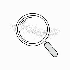 Microscopic Examination Of Fibers Under A Magnifying Glass Revealing Detailed Structure