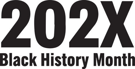 202x black history month bold text graphic
