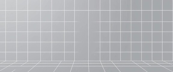 Abstract white grid lines forming squares on a grey background ,  illustration,  contrast