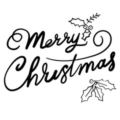 merry christmas lettering