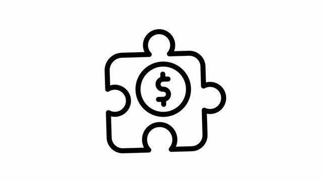 puzzle animated icon - Motion Graphic Elements for Business ,Presentations and Design