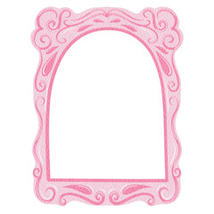 Elegant Decorative Square Frame Vintage Ornate Pink Frame.  Pink Border Vintage Frame.