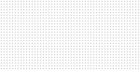 Seamless vector pattern with small black x marks in even distribution on white background, modern minimal geometric texture for textile, wallpaper, wrapping paper, web backgrounds, surfaces