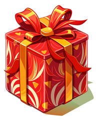 Gift,color Red , real print Style, white background