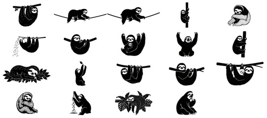 Fototapeta premium tranquil tree dwellers celebrating serenity and the art of unhurried existence, isolated on transparent background