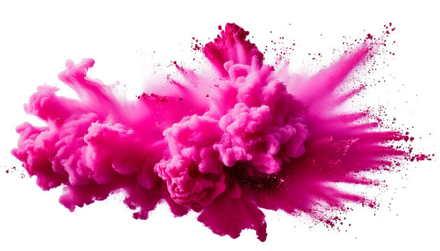pink smoke paint explosion powder splash - isolated on a white background PNG