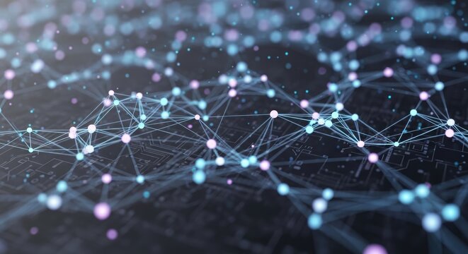 Network connections glowing blue and pink lights 4k ultra full hd background 2025 2026 download